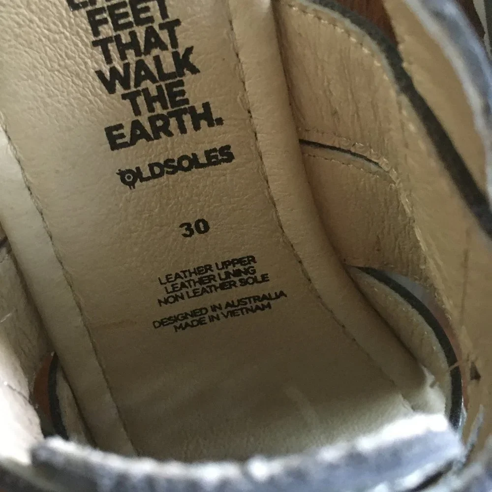 Old Soles gray leather sandals 13 NIB